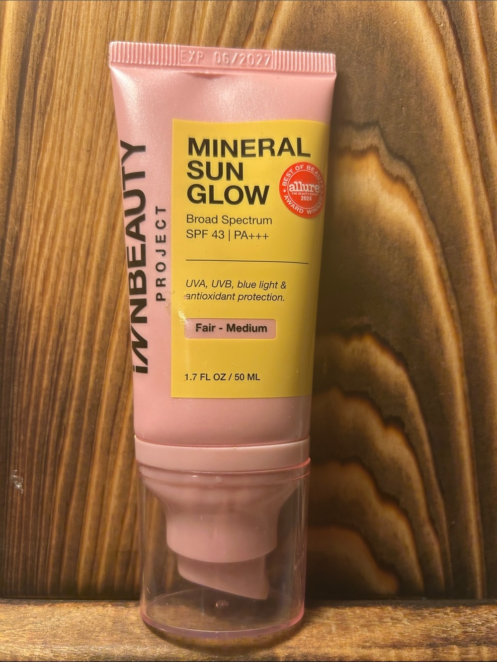 MINENBEAUTY PROJECT Mineral Sun Glow SPF 43 Sunscreen - Pink (Fair/Medium)